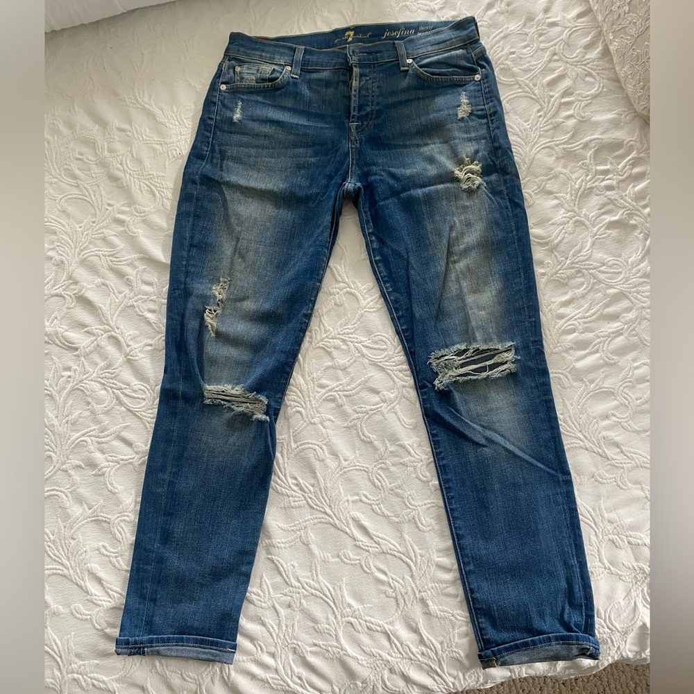 Josefina Skinny Boyfriend Jean by 7 for all mankind